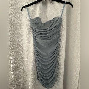 Sparkly light blue Windsor dress